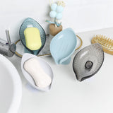 HULIANFU Leaf Shape Soap Box Drain Soap Holder Box Bathroom Accessories Toilet Laundry Soap Box Bathroom Supplies Tray Gadgets