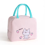 HULIANFU Portable Lunch Bag Lunch Box Thermal Insulated Canvas Tote Pouch Kids School Bento Portable Dinner Container Picnic Food Storage