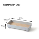 HULIANFU Storage Tray Home Decor Organizer Decorations Trays Candle Holder Wooden Tray for Perfume Vanity Coffee Table Food Plates