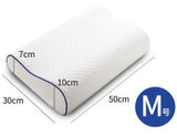 HULIANFU Memory Foam Bed Orthopedic Pillow for Neck Pain Sleeping with Embroidered Pillowcase 60*30cm