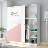 HULIANFU  Light Luxury Door Stickers Abstract  Poster Kitchen Door Stickers Pattern 3d Wallpaper Decoration Porte Home Decor EH50DS