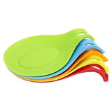HULIANFU Kitchen Spoon Holders Fork Spatula Rack Shelf Organizer Plastic Spoon Rest Chopsticks Holder Non-slip Spoons Pad Kitchen Utensil