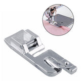 HULIANFU Rolled Hem Foot For Brother Janome Singer Silver Bernet Metal Foot Patchwork Hem Feet Sewing Machine Accessories Tools