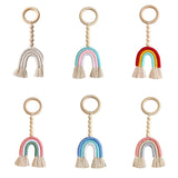 HULIANFU Macrame Rainbow Wall Hanging Decoration Boho Home Decor Party Supplies Baby Shower Dorm Kid Room Bead Tassels Ornaments