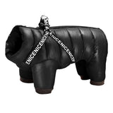 HULIANFU Winter Dog Clothes Super Warm Pet Dog Jacket Coat With Harness Waterproof Puppy Clothing Hoodies For Small Medium Dogs Outfit