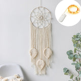 HULIANFU Macrame Dream Catcher Boho Home Decor Moon Ramadan Decoration Macrame Wall Hanging Baby Nordic Room Decoration Kids Nursery