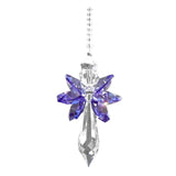HULIANFU Modern Rainbow Crystal Angel Chakra Suncatcher Charm Window Door Wind Chimes Living Room Hanging Decorations Car Pendant
