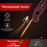 HULIANFU ThermoPro TP19 Instant Fast Reading Digital Meat Thermometer Waterproof Grilling BBQ Thermometer LED Display Kitchen Thermometer