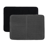 HULIANFU Pet Cat Litter Mat Waterproof EVA Double Layer Cat Litter Trapping Pet Litter Box Mat Clean Pad Products For Cats Accessories