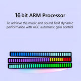HULIANFU RGB Sound control LED light app control pickup voice activated rhythm lights color ambient LED light bar of music Ambient Light