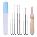 HULIANFU MIUSIE 11 PCS Needle Felting Needle Felting Kit Diy Wool Felt Needle Felting Kit Diy with Handle Wool Felt Pocked Needles