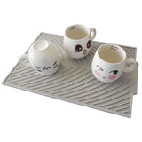 HULIANFU Silicone Square Dish Drying Mat Heat Resistant Draining Tableware Durable Pad Mat for Dishes Table Placemats Kitchen Accessories