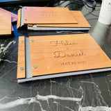 HULIANFU Personalized Guestbook Sign For Wedding Custom Rustic Memory Wooden Guest Signatures Book Album Baptism Mariage Decoration