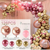 HULIANFU Rose Apricot Balloon Garland Arch Kit Wedding Birthday Party Decoration Kids Confetti Latex Balloons Baby Shower Decor Baloon