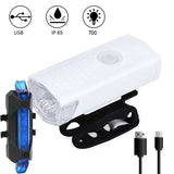 HULIANFU USB Rechargeable Bike Light MTB Bicycle Front Back Rear Taillight Cycling Safety Warning Light Waterproof Bicycle Lamp Flashligh