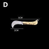 HULIANFU Mini Pocket Knife Folding Brass Keychain Pendant Cleaver Blade Cutter Tool Gift