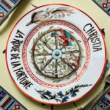 HULIANFU Retro Plate Bone China Dinner Set Nordic Kitchen Ceramic Dessert Charger Plates for Wedding Tableware Trays Decorative Mug Cup