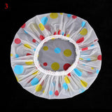 HULIANFU Shower Cap Waterproof High Quality Hair Salon Elastic Thicken For Women Bath Hat Bathroom Products Heart Bow Printed Bathing Hat