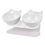 HULIANFU Non-Slip Pet Bowls For Cats Food Cat Water Bowl Double Cat Bowl Dog Bowl Pet Feeding Cat Dogs Feeder Protection Cervical