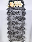 HULIANFU Luxury lace black white Embroidery bed Table Runner flag cloth cover kitchen Christmas Party tablecloth Wedding decor 36*300cm