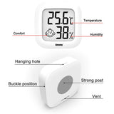 HULIANFU Mini LCD Digital Thermometer Hygrometer Indoor Room Electronic Temperature Humidity Meter Sensor Gauge Weather Station for Home