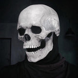 HULIANFU Steam Skull Halloween Mask Realistic Latex Full Face Creepy Skull Head Headgear Horror Mask Party Halloween Decoration