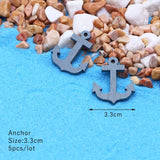 HULIANFU Ocean Beach Style Miniatures Artificial Sunshade Umbella Chair Anchor Micro Landscape For Garden Pastoral DIY Accessories Decor