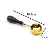 HULIANFU Vintage Stamp Wax Seal Beads Sticks Warmer Wax Sticks Melting Glue Furnace/Spoon Tool Stove Pot For Wax Seal Stamp Candle