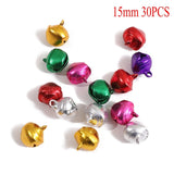HULIANFU  Christmas Decoration Bells Iron Loose Beads Small for Festival Party Decoration Christmas Tree Decoration DIY Crafts Accessories