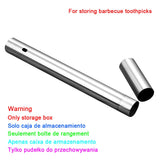 HULIANFU Skewers for Barbecue Reusable Grill Stainless Steel Skewers Shish Kebab BBQ Camping Flat Forks Gadgets Kitchen Accessories Tools