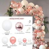 HULIANFU Rose Apricot Balloon Garland Arch Kit Wedding Birthday Party Decoration Kids Confetti Latex Balloons Baby Shower Decor Baloon