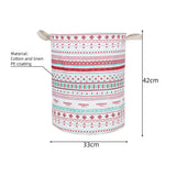 HULIANFU Organizer Canvas Laundry Basket Waterproof Large Capacity Laundry Hamper Dirty Clothes Storage Basket Toy Home Storage Bin 45x35