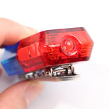 HULIANFU LED Red Blue Multifunction Clip  Flashing Warning Safety Shoulder Police Light  Build-In Battery 500M Invisable