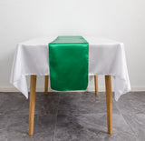 HULIANFU Table Runner Satin Shiny Colour Wedding Decoration Hotel Birthday Party Show Banquet Table Runner