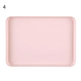 HULIANFU Nordic Simple Rectangular Fruit Dessert Plastic Storage Tray Kitchen Supplies Fruit Plate Restaurant Hotel Bread Pans Tray