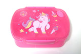 HULIANFU New Unicorn Lunch Box Food Grade PP Cartoon Student Kids Back to School Division Breathable Bento Boxes with Spoon