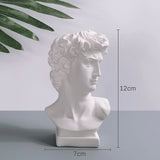 HULIANFU New Creative David Sculpture Resin Pen Holder Desk Organizer Makeup Brush Organizer Flower Pot Vase Resin Art Craft Decor