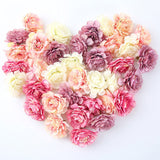 HULIANFU 2023 Silk Rose Artificial Flowers 5cm Fake Flowers Head For Home Decor Bedroom Wedding Marriage Decoration DIY Bride Wreath Accessory