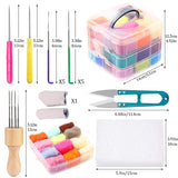HULIANFU MIUSIE Wool Felt Kit Needle Felting Tool Wool Fibre Felt Fabric DIY Handmade Wool Craft Needle Felting For Felting Craftwork