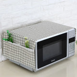 HULIANFU Microwave Oven Dust Cover Oil-proof Natural Material Breathable Protection With Storage Bag   Kitchen Supplies