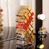 HULIANFU Lipstick Storage Container 16 Lip Balm Container Large Capacity Makeup Storage Bathroom Durable Acrylic Organizer For Cosmetics