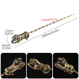 HULIANFU Retro Carved Cigar Drill Dredge Cigar Pass Needle Personality Engraved Cigar Needle Drill Cigar Knife Cigar Smoking Accessories