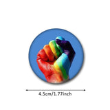 HULIANFU Pride Rainbow Flag Badge Round Icons Gay Pins Homosexual Love Metal Badges Decorative Brooch Pins Jewelry Accessories Gifts