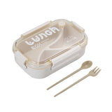 HULIANFU TUUTH Microwave Lunch Box Wheat Straw Bento Box 750ML BPA Free Food Storage Container with Soup Cup
