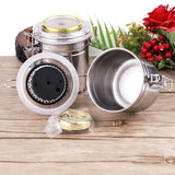 HULIANFU MUXIANG Tobacco Humidor Humidifier Cigar Humidor Jar Tobacco Pipes Smoking Accessories Humidor Box Travel Stainless Steel Gift