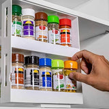 HULIANFU Rotating Storage Rack Kitchen Organizer Spice Storage Rack Cabinet Holder Multifunctional Makeup Storage Bathroom Trolley