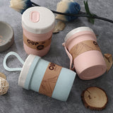 HULIANFU TUUTH Microwave Lunch Box Wheat Straw Bento Box 750ML BPA Free Food Storage Container with Soup Cup