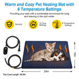 HULIANFU Pet Electric Heating Pad Blanket Pet Dog Cat Winter Warmer Pad Waterproof Adjustable Temperature Dog Mats with Light indication