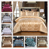 HULIANFU ROMANZO European style bedding set 3piece/set double/single/double/large double bed quilt cover + pillowcase Satin jacquard