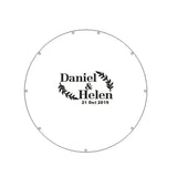 HULIANFU Personalized Acrylic round wedding guest book alternative,Acrylic drop top,Circle wood wedding guest book,wedding name sign,